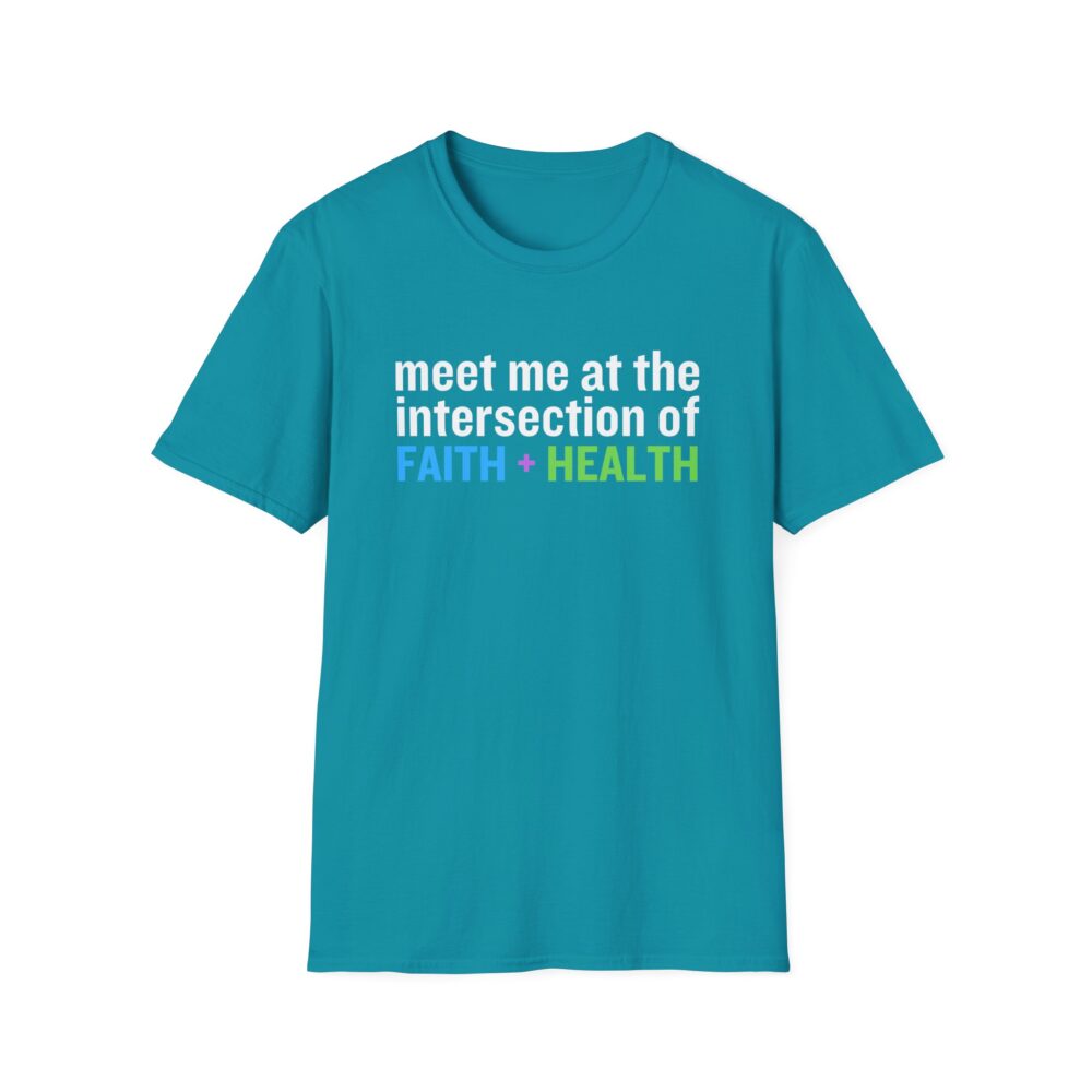 Intersection of Faith + Health Unisex Softstyle T-Shirt - Image 17