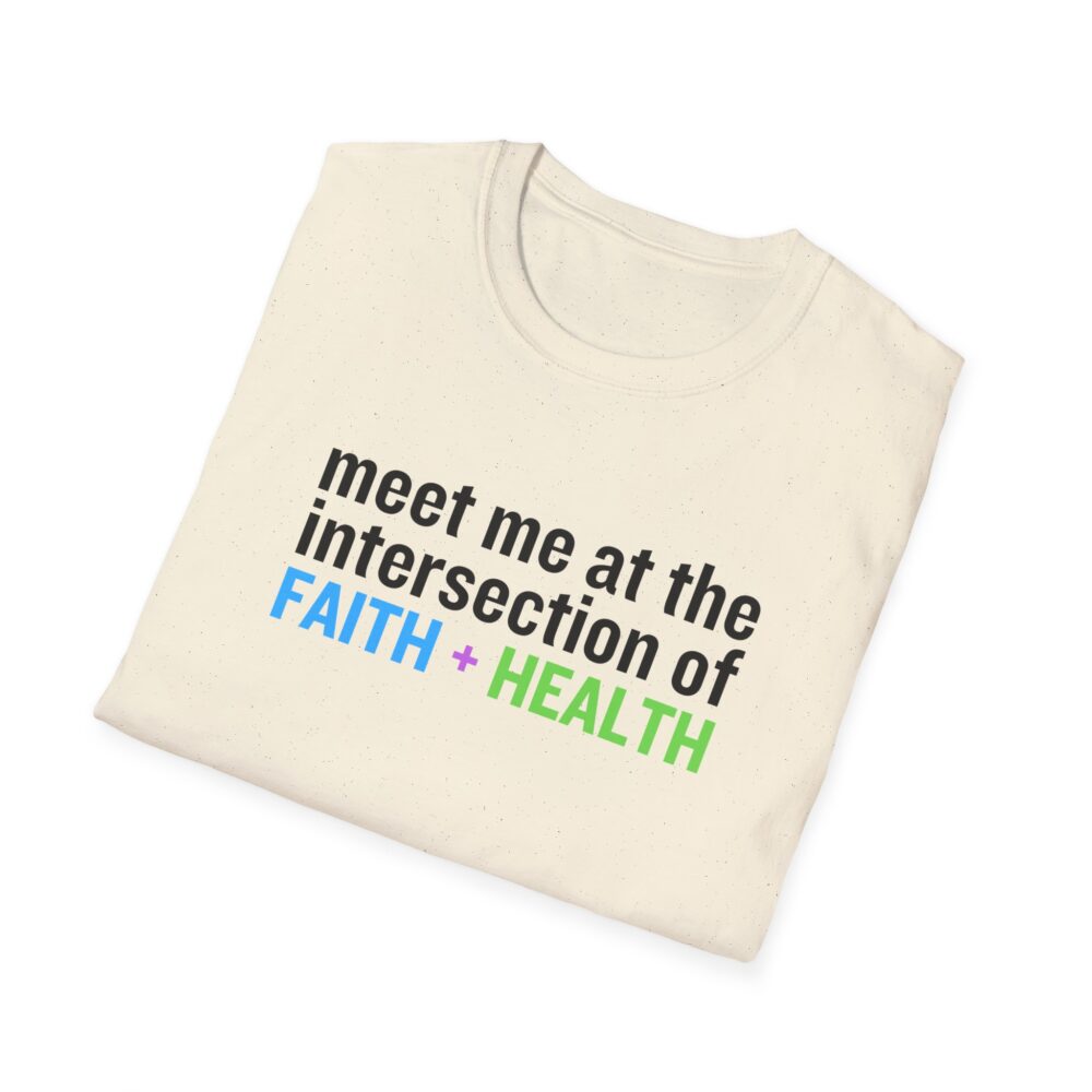 Intersection of Faith + Health Unisex Softstyle T-Shirt - Image 11