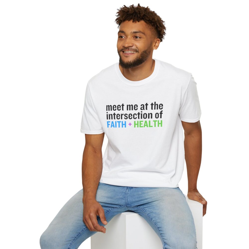 Intersection of Faith + Health Unisex Softstyle T-Shirt - Image 8