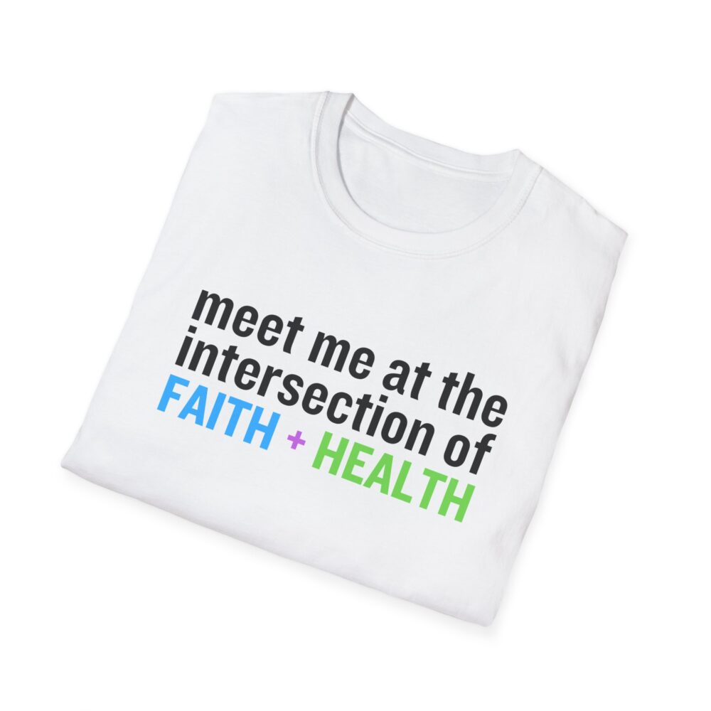 Intersection of Faith + Health Unisex Softstyle T-Shirt - Image 7