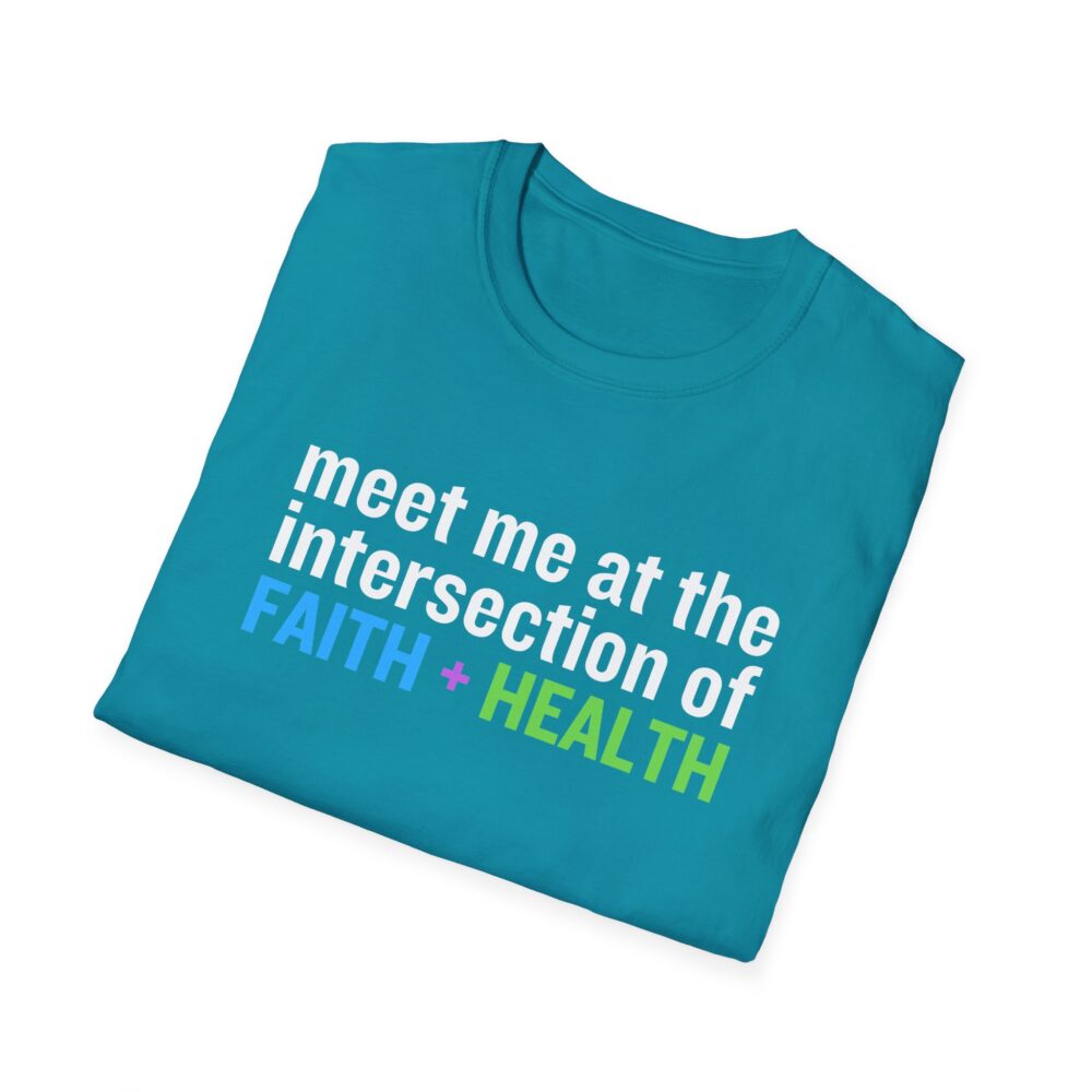 Intersection of Faith + Health Unisex Softstyle T-Shirt - Image 20